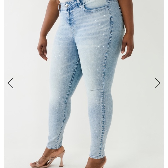 Plus Crystal Jennie High Rise Skinny Jean, Size 38 - Picture 3 of 4